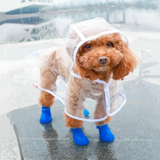 Clear Pet Raincoat Rain Jacket Waterproof